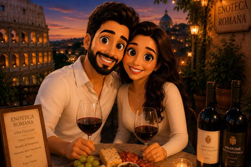 Degustação de vinhos em Roma